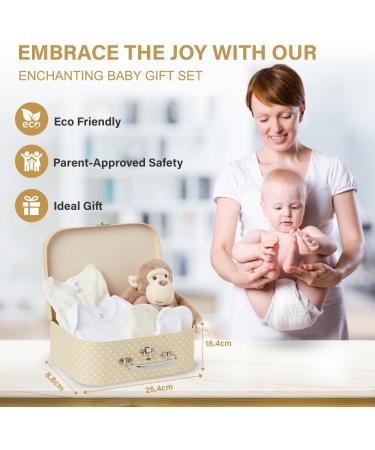 Baby Box Shop Newborn Unisex Gift Set - 7 Essential Baby Gifts for Gender Reveal, Neutral Baby Essentials in Cream - Buy Online on GoSupps.com