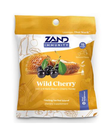Zand Wild Cherry Honey Soother 15 Throat Lozenges