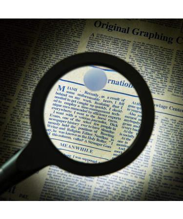 Reading Magnifier 10X 20X Handheld Illuminated Magnifier with 12 LED Lights High Clarity Compatible with Reading Inspection Exploring Good Times - Buy Online on GoSupps.com