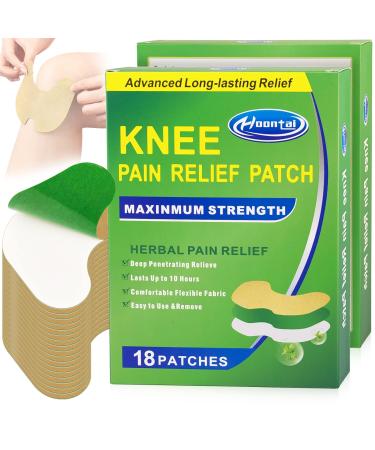 Maengve Knee Pain Relief Patch Natural Wormwood Extracts Pain Relief Patches Fast Acting Heat Patches for Pain Relief 18 Count