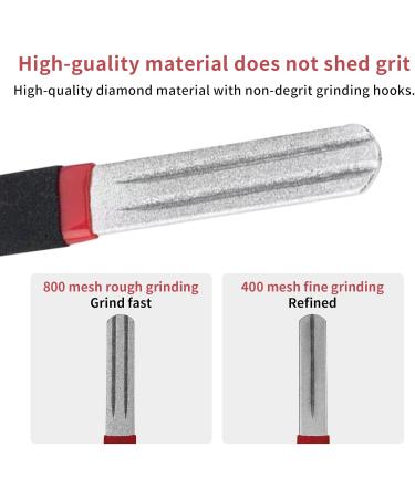 Premium Portable Double-Sided Fishing Hook Sharpener - 2-Piece Darts Schleifstein with Handle for Outdoor Fishing (Red) - Perfect Hook Grinders and Sharpeners - Buy Online on GoSupps.com