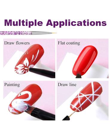 Famidiqgo Nail Stamper & Art Brush Set - French Tip Clear Silicone Nail Stamp with Scraper & Pen for DIY Nail Art - Buy Online on GoSupps.com
