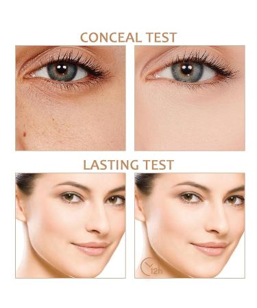 Sulily 2 Pcs BB Cream Full Coverage Foundation Hydrating Natural Flawless Concealer - Oil-Free Makeup Base for Color Correcting (Natural Color) - Buy Online on GoSupps.com