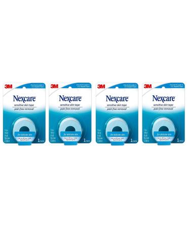 3M Nexcare Sensitive Skin Tape 1inx4yds (Pack of 4)