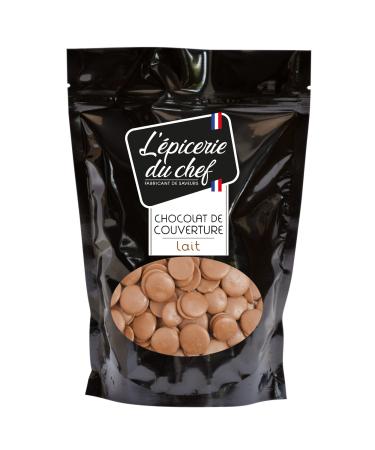 Epicerie du Chef Palets de Chocolat au Lait 500g - Chocolat de Couverture pour Desserts P tisseries G teaux Gla ages - Ingr dient 35% cacao minimum - EDC8633 500 g (Lot de 1)