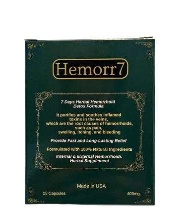 7days hemorrhoid Detox Formula Herbal Remedies Work to Address The Root Causes of Hemorrhoids for Long-Lasting Relief.
