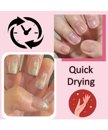 Glitter Nail Polish Pink Sparkle Nail Varnish Pink Nail Varnish Quick Drying & Long Lasting Pink Shimmer Nail Polish Healthy Breathable Shiny Pink Nail Polish for Women Teens - Buy Online on GoSupps.com