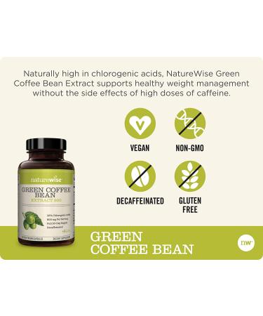 NatureWise Green Coffee Bean Extract 800 mg | 60 Vegetarian Capsules - Premium Weight Loss Support - Buy Online on GoSupps.com