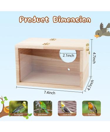 GINDOOR Parakeet Nesting Box - Natural Wood Breeding House for Small Birds - Buy Online on GoSupps.com