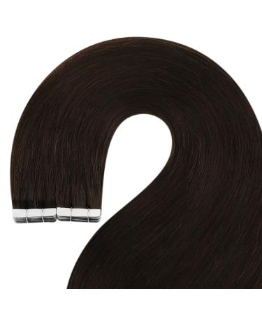Buy Youngsee Dark Brown Tape In Hair Extensions - Real Remy 50g 20pcs #2 | 35cm Quality Hair Recovery - Buy Online on GoSupps.com
