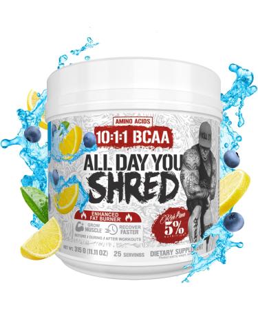 5% Nutrition Rich Piana AllDayYou Shred BCAA Powder | Amino Acid Supplement for Weight Loss | Elite Fat Burning Pre Workout for Energy, Hydration, Endurance & Recovery (Blueberry Lemonade) Blueberry Lemonade (Shred) - Buy Online on GoSupps.com