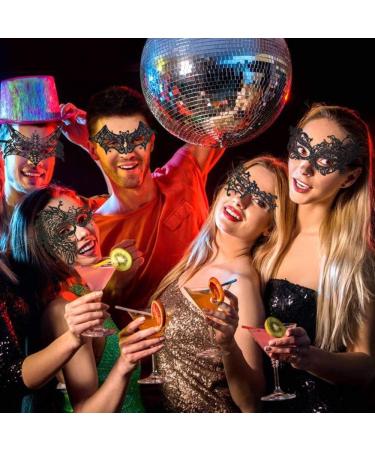 Codirato 8-Piece Black Venetian Masquerade Masks - Perfect for Carnival Stage Balls & Fashion Parties - Buy Online on GoSupps.com