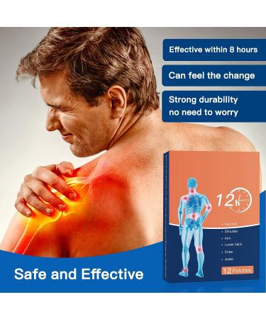 Maximum Strength Back Pain Patches - 12 Hot Pain Relief Patches - Buy Online on GoSupps.com