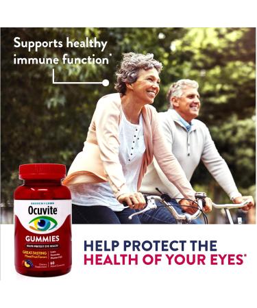 Ocuvite Eye Health Gummies Mixed Fruit Flavors 60 Count (Pack of 2) - Buy Online on GoSupps.com