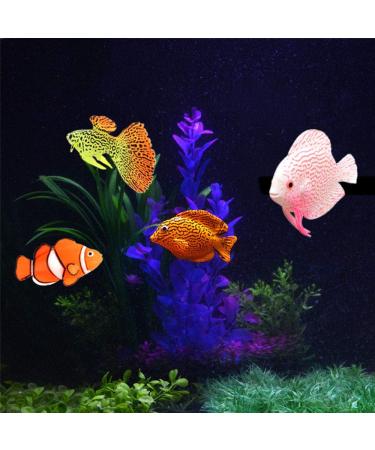 Buy Wenxiaw Artificial Goldfish for Aquariums - 4 Pack Bright Silicone Fake Fish with Suction Cups | Ideal Aquarium Decoration - Buy Online on GoSupps.com