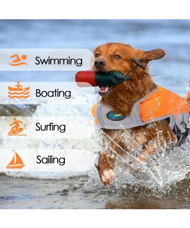 Ownpets Inflatable Dog Vest - High Buoyancy Adjustable Swimming Vest for Dogs with Reflective Strips & Rescue Handle (M) | Safe Pet Water Protection - Buy Online on GoSupps.com
