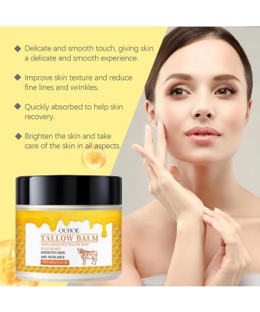 Tallow and Honey Balm Moisturizer Organic Face Cream with Grass Fed Tallow Balm with Raw Wild Honey Skin Care with Tallow Balm Suitable for Sensitive Skin (3pc) - Buy Online on GoSupps.com