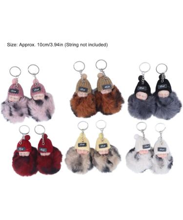 Buy Mlida Sleeping Baby Pendant Keychain - Fluffy Fur Doll Luggage Tag (No. 892-19) | Cute Travel Accessory for International Shipping - Buy Online on GoSupps.com