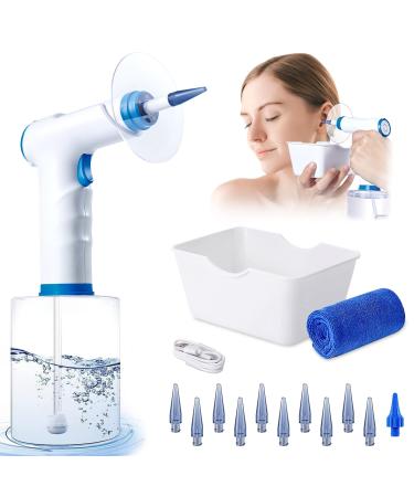 Dr.Shark Electric Earwax Removal Kit Ear Irrigation Flushing System Best Ear Wax Removal Tool Ear Flush Kit for Adults Earigator with 4 Pressure Modes