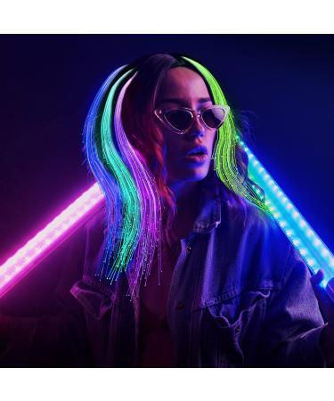 Willbond Pack Light Up Rave Hair Accessories - 30 LED Butterfly Clips, Fiber Optic Extensions, Glow in The Dark Flash Barrettes for Braid - Buy Online on GoSupps.com