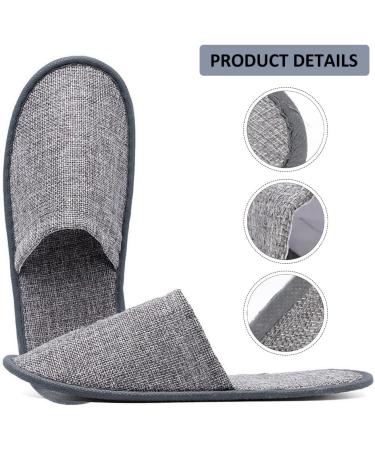 Buy Aomigt Portable Non-Slip Disposable Slippers | Linen & Terry Slippers for Hotels Guests & Travel 4 Pairs - Buy Online on GoSupps.com