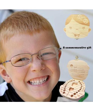 Wooden Tooth Box for Girls - Personalized Milk Tooth Storage Gift for Baptism & Birthdays - Buy Online on GoSupps.com