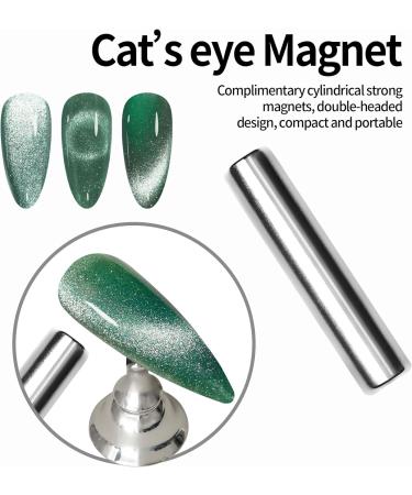 Maychao 15ml Light Green Cat Eye Gel Nail Polish with Magnet - Soak off, Holographic Effect - DIY Nail Art at Home - Buy Online on GoSupps.com
