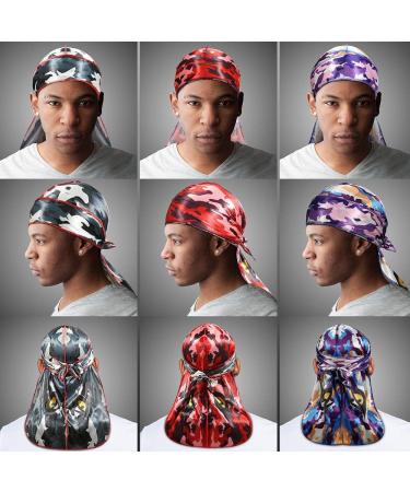 SPOVIEW Premium Silky Durag & Wave Cap - Multi Colors | Long Wide Tail | Designer Durag for 361 Waves - Black, Red, Purple - Buy Online on GoSupps.com