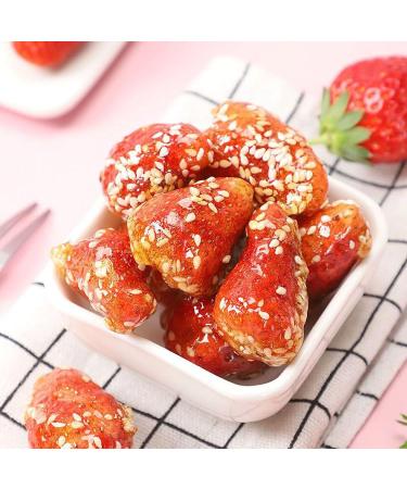 Rock Sugar Strawberry Crispy 125g Dried Strawberries Preserved Fruit Sour And Sweet Snacks Sugar Coated Strawberries Sugared Fruit - Buy Online on GoSupps.com