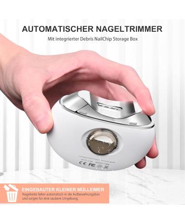 Automatic Electric Nail Clipper with 3-Speeds Levels and Nail Clip Storage LCD Digital Display USB Rechargeable Safety Electric Nail Trimmer Suitable for Babies Children White - Buy Online on GoSupps.com