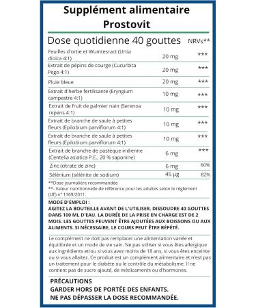 PROSTOVIT - Natural Prostate Support Complex with Saw Palmetto Pumpkin Seeds Glycine Zinc & Selenium | 30 ml - Shop Internationally - Buy Online on GoSupps.com