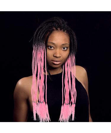 Ponytail Women's Hairstyle Decor Dreadlock Wig for Kids Kid Hair Ties Curly Wig Twist Bohemian Body Hair Accessory Hairpiece Passion Headband Hair Rope Hair Piece Child Braid Silk Black Pink - Buy Online on GoSupps.com