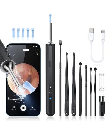 Ear Wax Removal - Ear Cleaner with Camera and Light Earwax Removal Kit with 6 Ear Spoon 1080P HD Otoscope Ear Cleaning Kit with 8 Pcs Ear Set Ear Wax Removal Tool Camera for iOS & Android