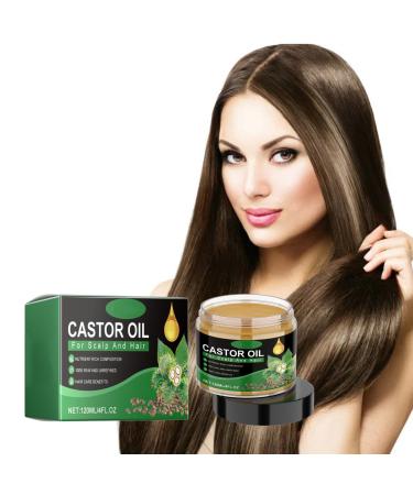 Raw Castor Oil for Hair Growth 120ml Castor Oil Pure Butter Hair Conditioner for Damage Protective Moisture Recovery Miracle Oil for Healthier Thicker Fuller Hair