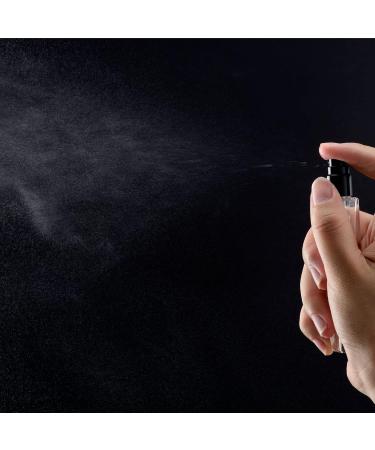 Buy Lil Ray 10ml Refillable Perfume Atomizer for Men & Women - Portable Glass Spray Bottle for Travel & Parties (6PCS) - Clear & Black - Buy Online on GoSupps.com