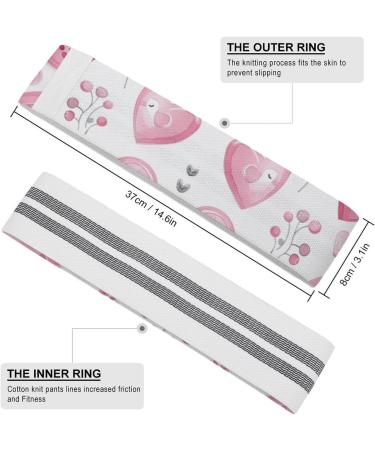 Buy Resistance Bands with Hearts & Flowers - Elastic Fitness Bands for Leg & Full-Body Workouts | International Shipping Available - Buy Online on GoSupps.com