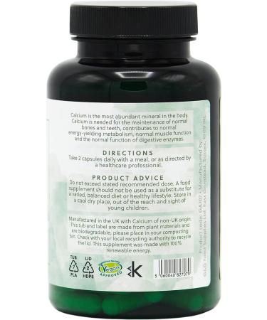Calcium Citrate Capsules 200mg | 120 Vegan Capsules | G&G Vitamins - Buy Online on GoSupps.com