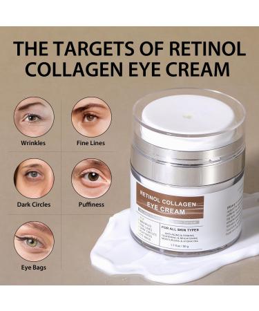 Eye Cream with Retinol Collagen for Wrinkles Avocado for Hydrating Caffeine and Vitamin C for Dark Circles and Puffiness Moisturizer for Women Nourishing Repair Anti Aging Cream - Buy Online on GoSupps.com
