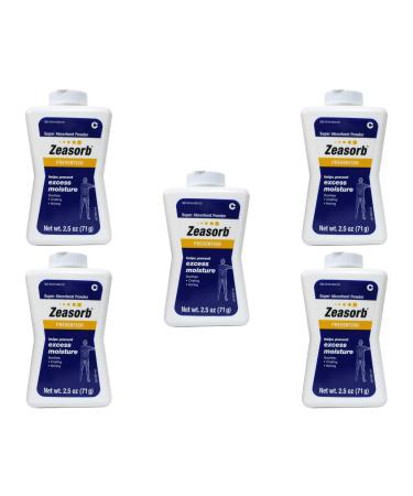 Zeasorb Super Absorbent Powder 2.50oz (Pack of 5) - Buy Online on GoSupps.com