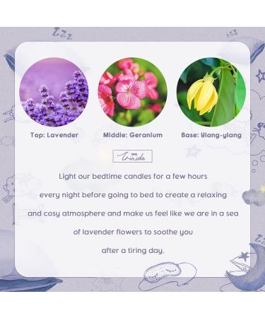 TRINIDa Sleep Candles Gift Set - 17 Variants for Perfect Sleep & Stress Relief - Lavender Geranium Ylang Ylang Scented Votives - Light Purple - Buy Online on GoSupps.com