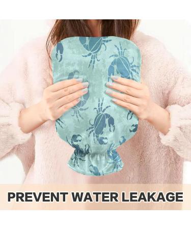 Retro Cute Crab Hot Water Bottle 2L - Plush Winter Warmer for Kids & Adults | Soft Hand & Feet Warmer - Buy Online on GoSupps.com