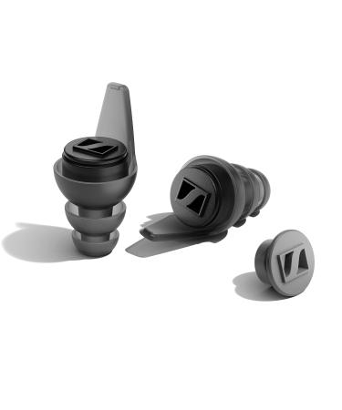 Sennheiser Consumer Audio SoundProtex Earplugs - Reusable Hearing Protection with 2 Interchangeable Filters - High Fidelity Sound at a Safe Volume Level - Black Grey