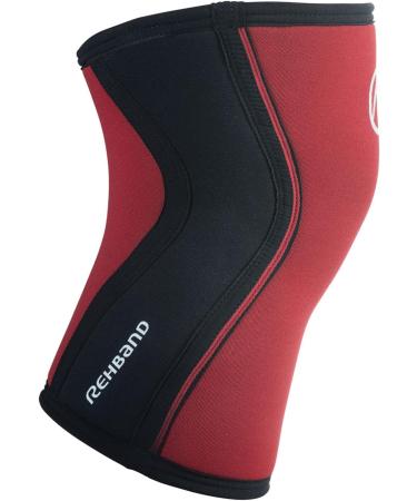Rehband Knee Support - 5mm Neoprene Knee Sleeve for CrossFit & Heavy Training | Unisex Red | Available in Various Colors & Sizes - 1 Pair - Buy Online on GoSupps.com