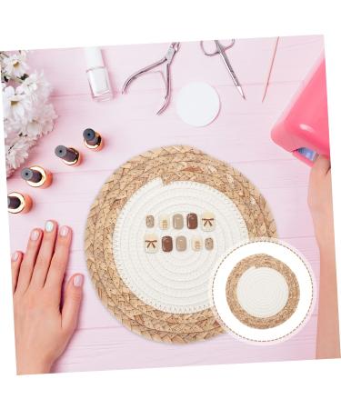 Ipetboom 1pc Nail Displaying Woven Mat Nail Work Woven Mat Braid Tool Woven Coasters Salon Hand Rest Cushion Nail Art Tools Nail Salon Accessory Display Pad Cotton Thread To Weave - Buy Online on GoSupps.com