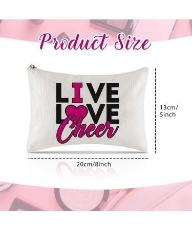 24 Pieces Cheer Bags for Cheerleaders Cheer Scrunchies Canvas Cheer Makeup Bags Cases Portable Travel Cheerleading Makeup Bag Cheer Elastic Scrunchies for Girls Cheerleaders Hair Ties Cheer Gifts - Buy Online on GoSupps.com