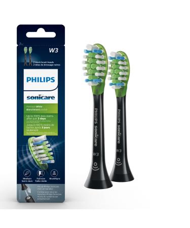 Philips Sonicare Premium White RFID Replacement Brush Heads Black 2 Pack HX9062/95