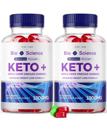 (2 Pack) Bio Science Keto Gummies - Bio Science Keto Gummies For Weight Gummys Plus Loss Extra Strength Advanced Formula Apple Cider vinegar Bio Science Keto ACV Gummies Pastilla Gummies (120 Gummies)