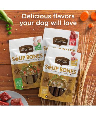 Rachael Ray Nutrish Soup Bones - Longer Lasting Dog Treat Chews | Natural Flavor & Nutrition - Buy Online on GoSupps.com