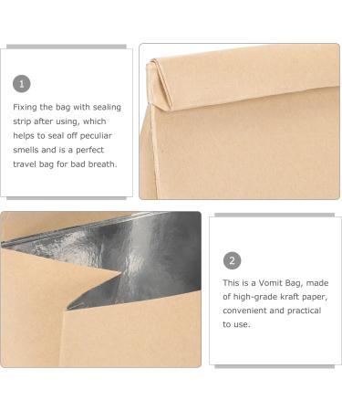 10 Pack Biodegradable Paper Vomit Bags - Disposable Emesis Bags for Car Travel & Morning Sickness - Buy Online on GoSupps.com