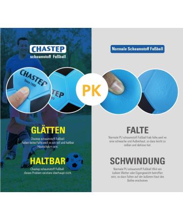 Buy Chastep 8 Foam Soccer Ball - Safe & Soft Kick Ball for Children & Beginners - Blue/Black - Buy Online on GoSupps.com